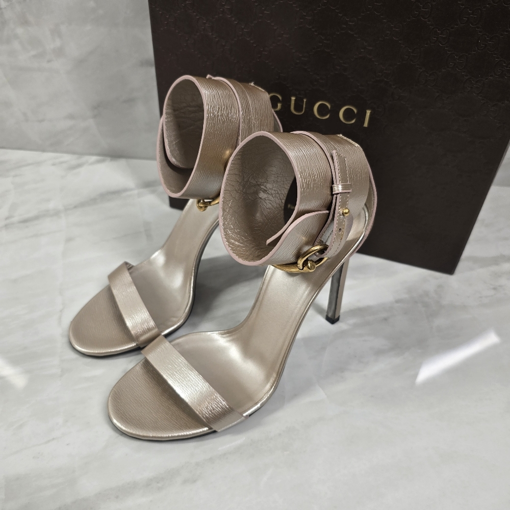 Gucci Horsebit Ankle Strap Heels - Picture 4 of 12